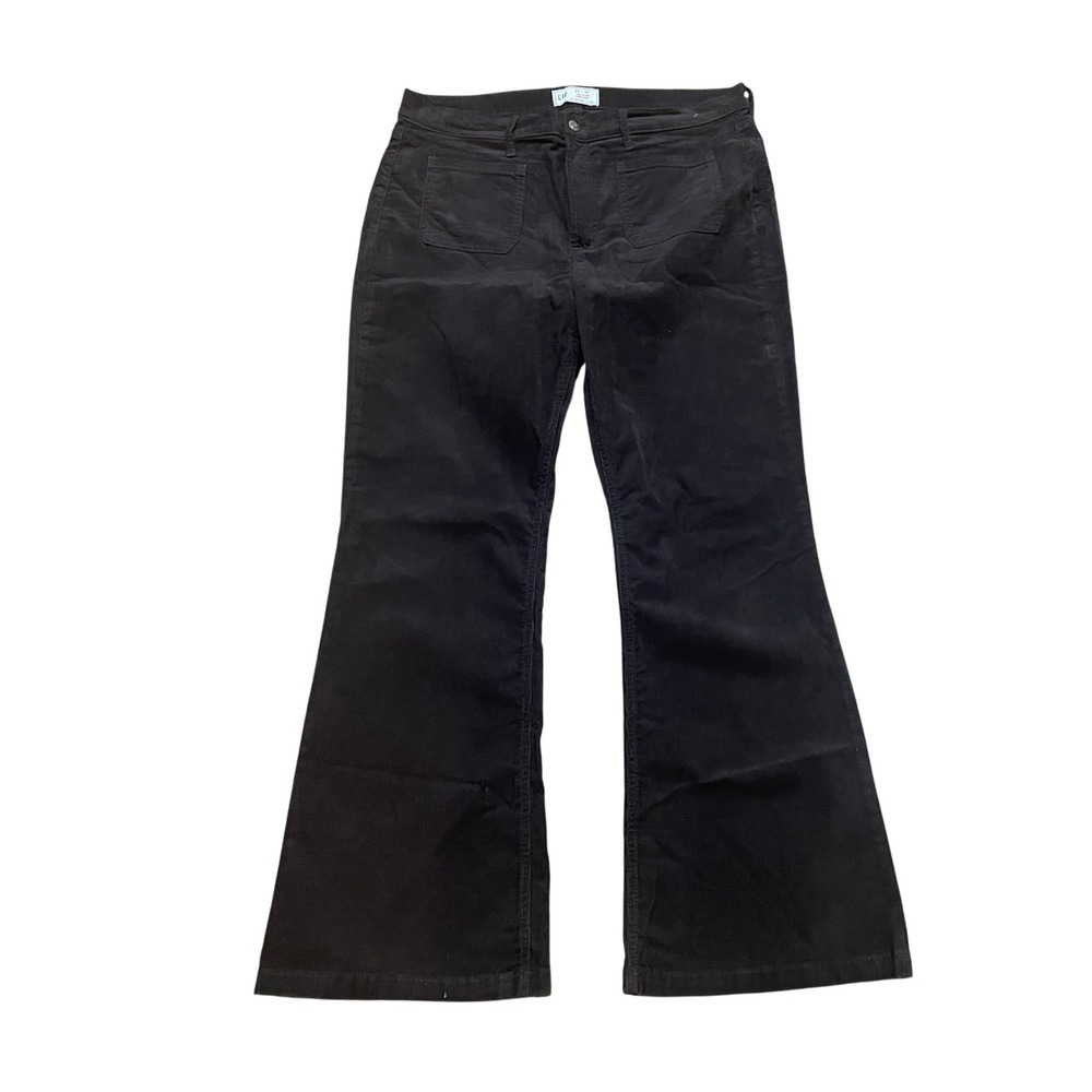 Gap Womens 33 16R 70s Flare High Rise Corduroy Retro Pants Terra Chocolate Brown